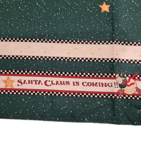 Christmas Fabric Panel Featuring Santa Claus and Reindeer Quilting 57.5 x 51 - Picture 4 of 5